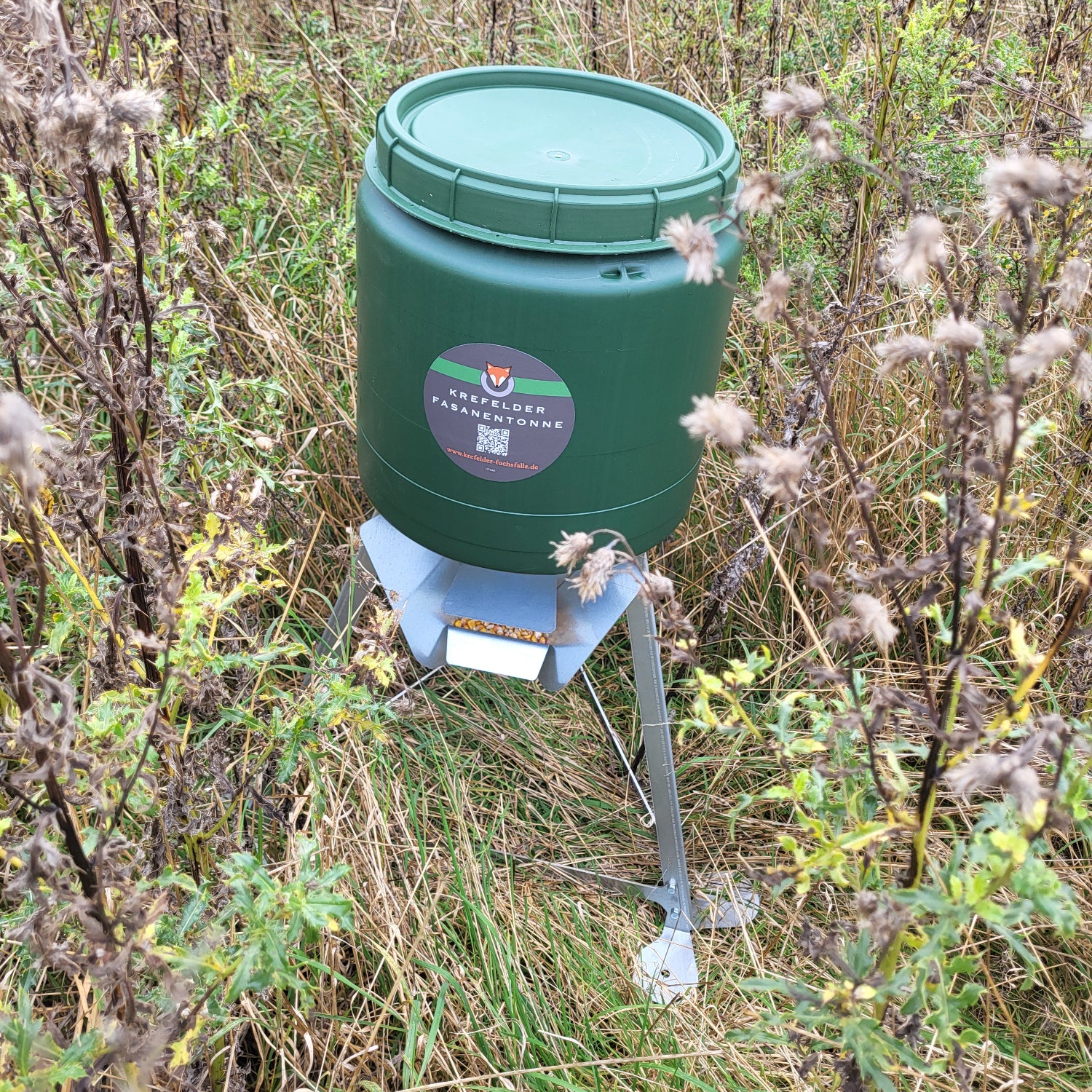 krefelder-fasanentonne-pro-futtertonne-40-liter-mit-rehwildschutz image 4