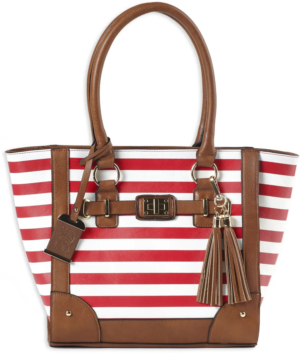 bulldog-concealed-carry-tote-handtasche-navy-stripe-mit-holster image 1