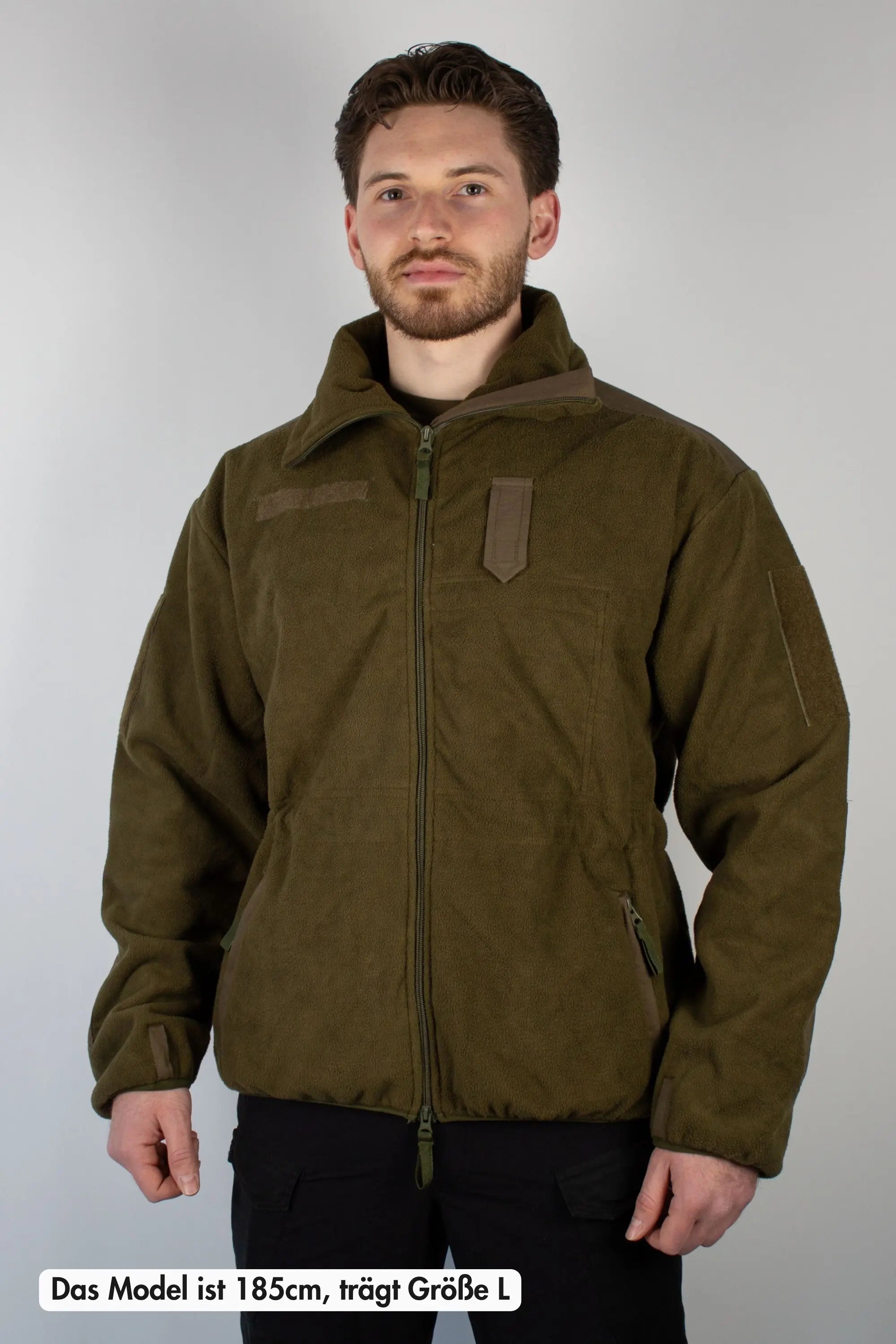 invictuslegio-fleece-jacke-alpin-oliv-wasserdichtmit-rmeltaschen image 8