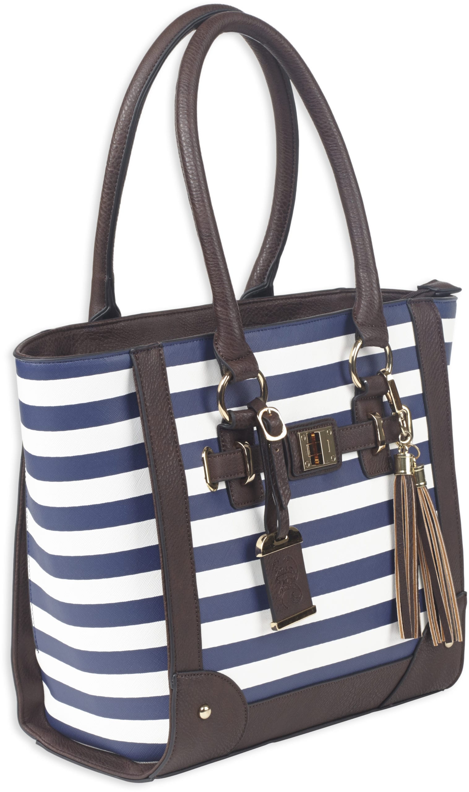 bulldog-concealed-carry-tote-handtasche-navy-stripe-mit-holster image 2