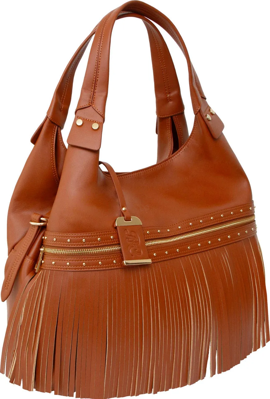 bulldog-concealed-carry-shoulder-bag-cognac-mit-holster image 1