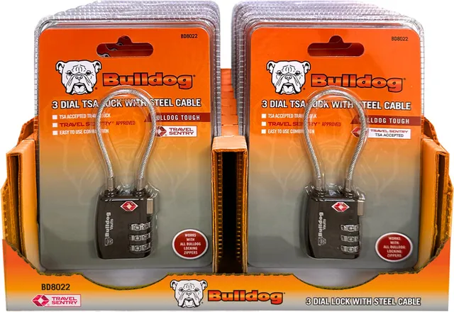 bulldog-accessories-tsa-lock-stahlseil-schloss-20er-pack image 1