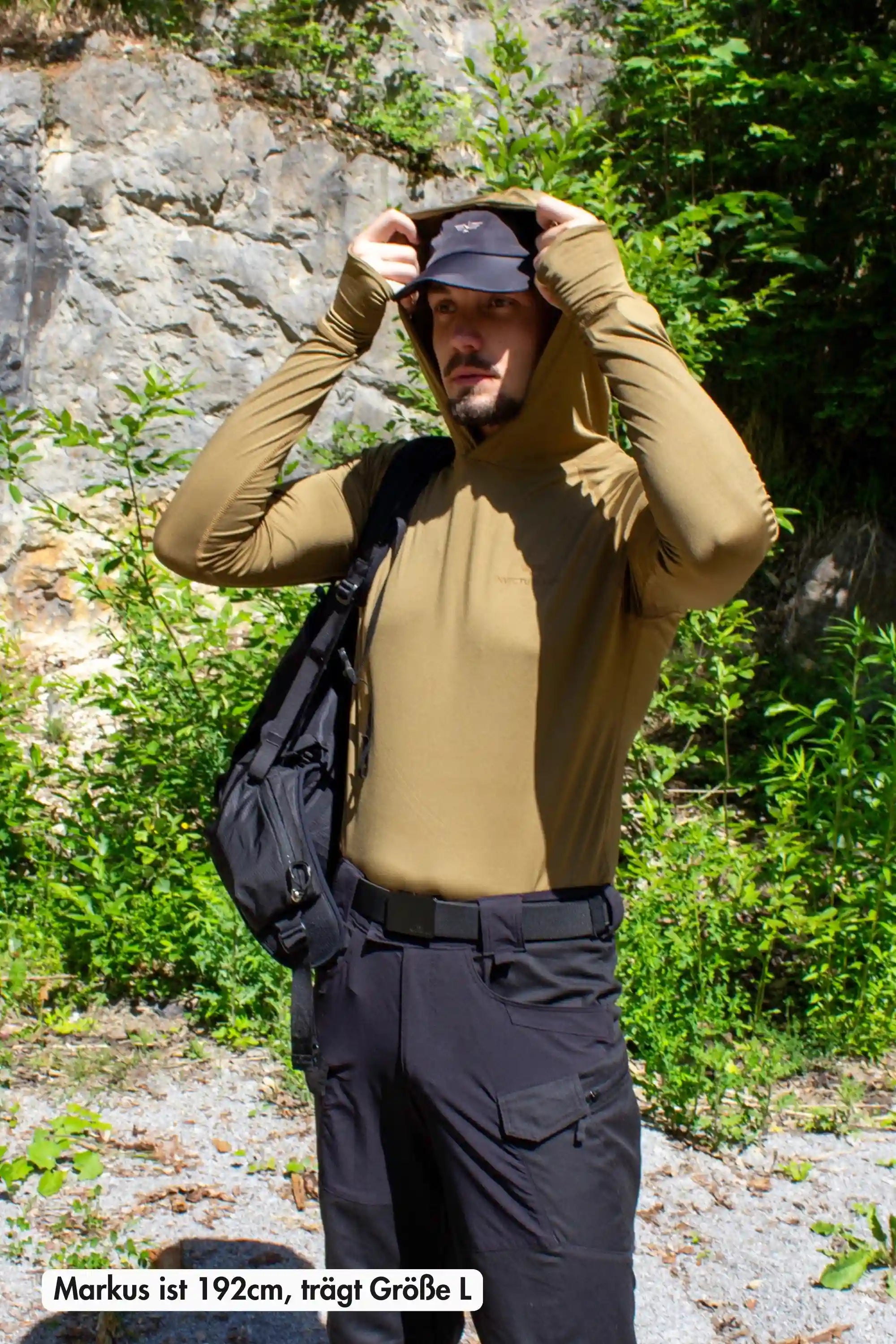 invictuslegio-active-duty-hoody-coyote-mit-daumenloch-l image 2